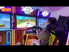 Jeu vidéo de course à moto à moteur à motifs amusants Arcade intérieur Jeu de course fou