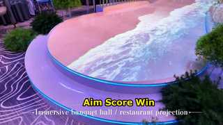 Projection immersive de plancher de mur de projection d'équipement de décoration de restaurant pour la déco d'hôtel de restaurant