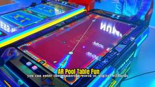 Indoor Playground Coin Arcade Machine AR Electronic Digital Billiard Interactive Pool Table Digital 