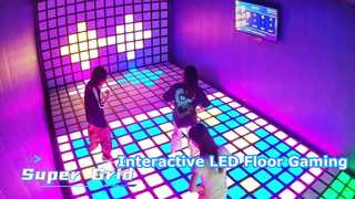 Mouvement de saut de machine de grille de sol interactive de LED de plancher sautant léger de machine de grille de scène