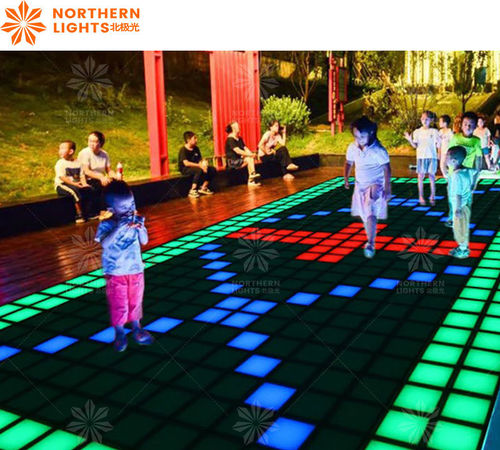 Dernières nouvelles de l'entreprise La grille de saut des carreaux de la piste de danse à LED