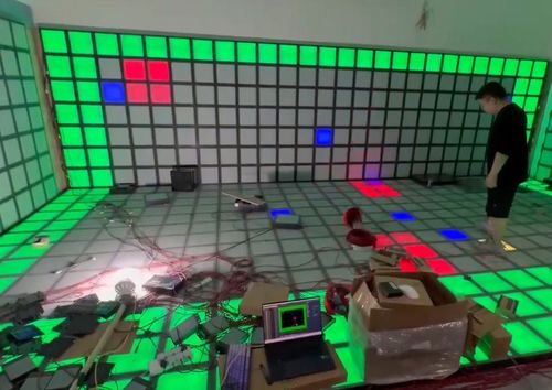 Dernières nouvelles de l'entreprise Les carreaux de la piste de danse à LED La machine de jeu Grille de saut Jeu interactif Super Grille