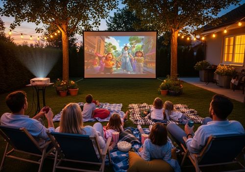 Dernières nouvelles de l'entreprise Créer un terrain de jeu de rêve dans votre jardin : Le guide complet pour l'utilisation de projecteurs extérieurs