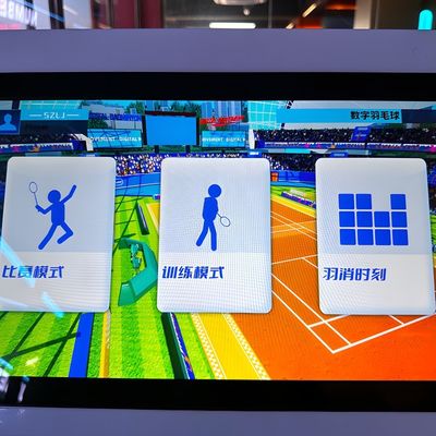Bon prix Projection interactive Salle de badminton simulant une machine à lancer automatique en ligne