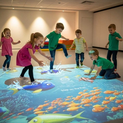 Bon prix Jeu interactif de projection de plancher: Passez sur le plaisir des poissons en ligne