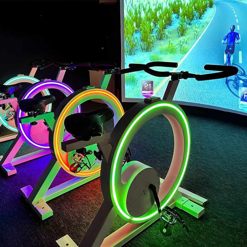 AR Dynamique Jeux de course de vélo Projection interactive VR Exercice vélo avec jeu vidéo