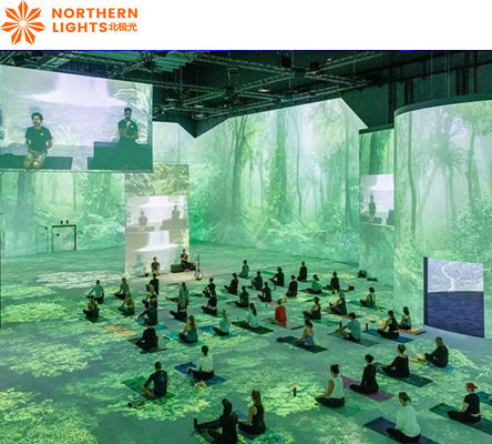 Bon prix Studio de yoga projection holographique art numérique 360 immersive salle de projection expérience en ligne