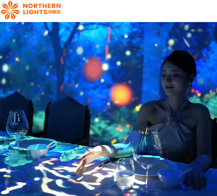 Bon prix Projection de salle à manger immersive sur le plancher mural Solution de projecteur de table pour restaurant en ligne