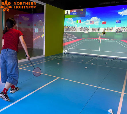 Bon prix AR Sports Fitness Jeux Équipement de mouvement Parcs d'attractions intérieurs Produit Simulé Badminton en ligne