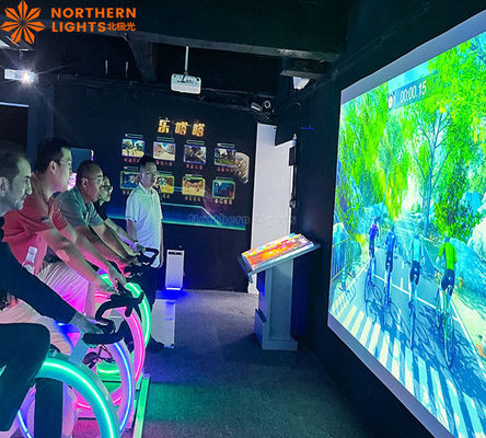 Bon prix Jeu de vélo dynamique de course de projection interactive Jeu de vélo en ligne