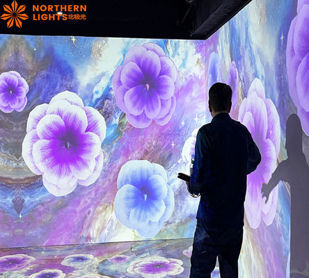 Bon prix Salle d'exposition Ktv Restaurant Réseau de paroi au sol Projection interactive rouge en ligne