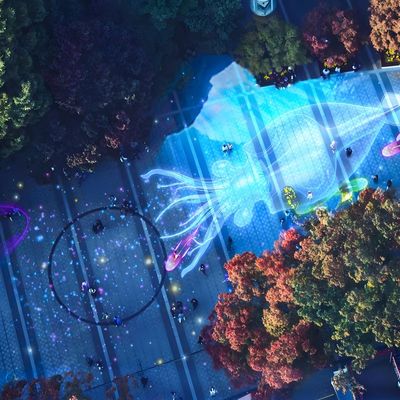 Bon prix Thèmes 3D en pleine couleur en extérieur multijoueur Interagir avec la projection au sol en ligne
