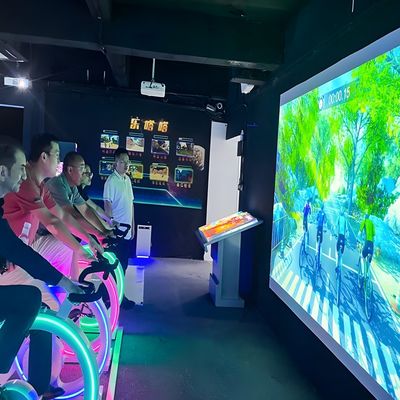 Bon prix Vélo d'exercice avec projecteur vidéo Jeu de projection interactive Simulateur de cyclisme en ligne