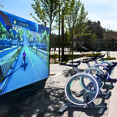 Bon prix Dynamic Bike VR Game Fitness Projection murale interactive extérieure / intérieure en ligne