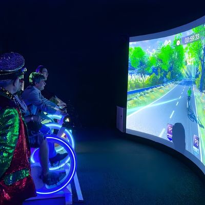 Bon prix Jeu de course dynamique de projection interactive en dehors Jeu de vélo interactif en ligne
