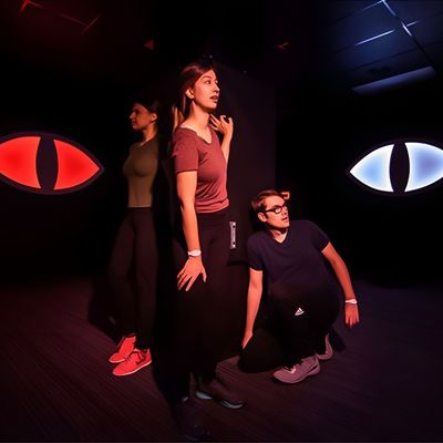 Bon prix Paroi interactive cacher appuyez sur le bouton de comptage Numéro de lumière LED activer le jeu Evil Eyes en ligne
