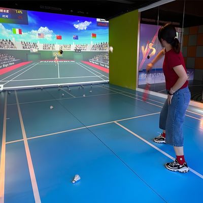 Bon prix AR Sports Fitness Jeux Équipement de mouvement Parcs d'attractions intérieurs Produit Simulé Badminton en ligne