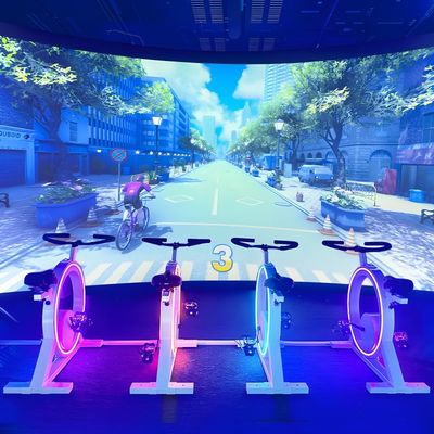 Bon prix Équipement de terrain de jeux en intérieur et en extérieur Course dynamique Jeu de vélo de projection interactive en ligne