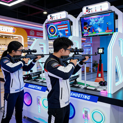 Qualité Machine d'arcade de simulateur de tir à double joueur infrarouge avec réplique de tir olympique et support stabilisateur réglable usine