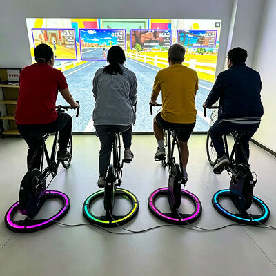 Bon prix Vélo d'exercice interactif avec 3500 lumens Système de projection de cyclisme gamifié avec 3 modes de jeu et suivi ultra-faible latence en ligne