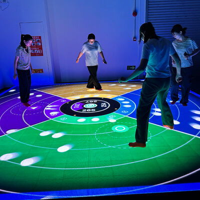 Qualité Système de jeu LED interactif Aurora Motion XR avec 6 jeux populaires sur 10, écran de 5m*5m 50/55 pouces et capacité de 100-500 kg Usine