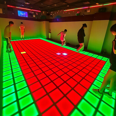 Bon prix Zone de sécurité Zone de danger Sol interactif à LED avec RVB changeant de couleur et plus de 280 niveaux de jeu pour jeu au sol à LED en ligne